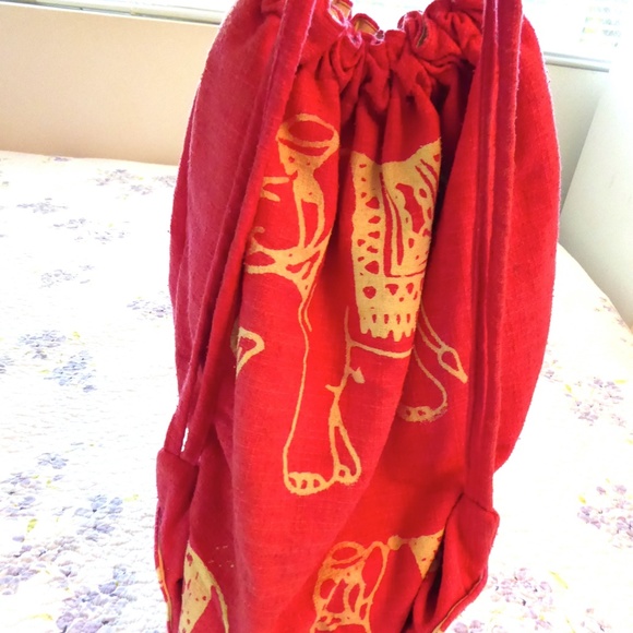 Raw Silk Beautiful Beach Shopping Bag Backpack